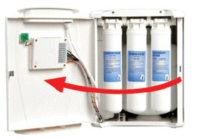 pompali kabinli dijital RO cihazi